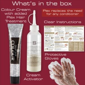 Echte rote Haarfarbe mit zusätzlichem Plex-Haarpflege-Conditioner, permanente Haarfarbe